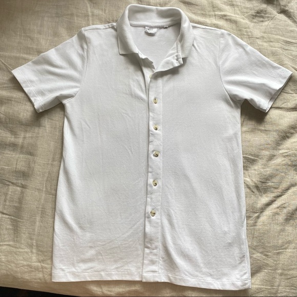 KOTN Pique Button-Up Polo Shirt - Picture 5 of 8